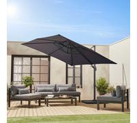 Sweeek - 3X3M Cantilever Parasol + 50X50Cm Weighted Slabs With Protected Cover Included Falgos + Slabs Grey