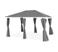 Sweeek - 3X4M Canopy Roof And Side Curtain Kit Divio Grey 299X299X183 Cm