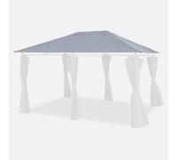 Sweeek - 3X4M Pergola Replacement Canopy Roof Cloth Divio Canopy Roof Cloth For Divio 3X4M Pergola Grey 399X299X299 Cm