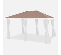 sweeek 3x4m Pergola Replacement Canopy Roof Cloth Divio in Brown swe rown