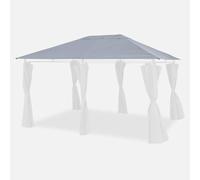 sweeek 3x4m Pergola Replacement Canopy Roof Cloth Divio in Grey swe rey
