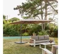 Sweeek - 3X4M Rectangular Cantilever Parasol Antibes 3X4 Beige 284X376X255 Cm
