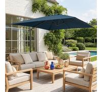sweeek 3x4m Rectangular Cantilever Parasol in Blue swe lue