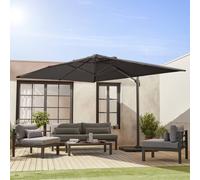 sweeek 3x4m Rectangular Cantilever Parasol in Grey sweeek Grey