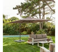 sweeek 3x4m Rectangular Cantilever Parasol in Medium Beige sweeek Medium Beige