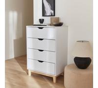sweeek 4-drawer Scandi-style Chest in White sweeek White