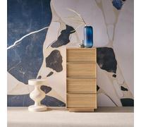 Sweeek - 4-Drawer Wood Effect Dresser Kuba Natural 48X43X98.5 Cm