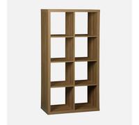 Sweeek. 4-Level Bookshelf With 8 Compartments Mango Wood Effect W 76 X D 39 X H 146Cm