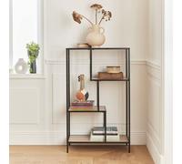 sweeek 4-level Industrial Bookshelf In Metal & Wood Effect in Light Brown sweeek Light Brown