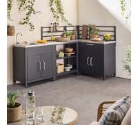 sweeek 4-module stainless steel outdoor kitchen in Black swe lack