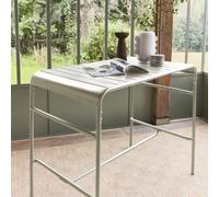 Sweeek - 4-Seater Metal Garden Bar Table Beige 120X70X95 Cm - Amelia 120Cm