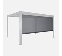 Sweeek. 4M Aluminium Privacy Sreen For Palace Pergola Privacy Screen Anthracite 381X209X209 Cm