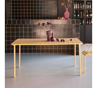 sweeek 6-8 Seater Rectangular Steel Garden Table in Yellow sweeek Yellow