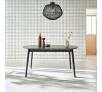 sweeek 6 To 8-seater Extendable Oval Dining Table in Black swe lack