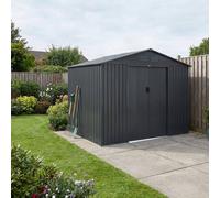sweeek (8.7 X 10.1ft) 8.95m² Metal Garden Storage Shed in Grey sweeek Grey