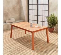 Sweeek - 8 To 10-Seater Extendable Wooden Garden Table Natural 240X100X75 Cm - Almeria 240Cm