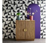 sweeek 80cm Exotic 2-door Sideboard in Brown swe rown