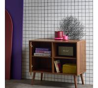sweeek 80cm Walnut-effect Sideboard With 2 Shelves in Walnut sweeek Walnut