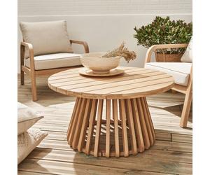 sweeek 80cm wooden coffee table, indoor/outdoor in Beige swe eige