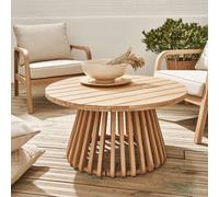 sweeek 80cm wooden coffee table, indoor/outdoor in Beige swe eige
