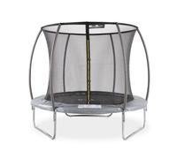 Sweeek. 8Ft Trampoline With Inner Safety Net For Optimum Safety - Diam.250Cm - Pluton Inner - Grey