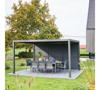 swe djustable louver panel 130cm for Triomphe pergola 4x3m in Dark Grey swe ark Grey