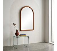 swe rched wall mirror pine wood in Dark Brown | Size: 50 cm swe ark Brown 50 cm
