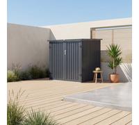 Swe ike Garage, Storage For 2 Bikes, Grey Galvanised Steel, W 142 X D 198 X H 157 Cm