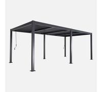 Sweeek - Bioclimatic Pergola Aluminum And Steel Adjustable Blades 6X3M Palace Palace 6X3M Anthracite 574X292X231 Cm