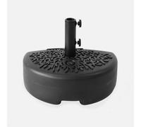 Sweeek - Black Semi-Circular Half Parasol Base Black 35.5X48X32 Cm - Half-Parasol Base