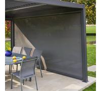 Sweeek. 4M Aluminium Privacy Sreen For Palace Pergola Privacy Screen Anthracite 381X209X209 Cm