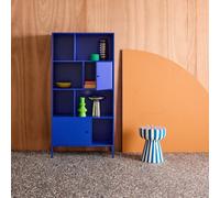 Swe uffet Industrial Metal Storage Unit With 8 Compartments Blue 80X35X160.5 Cm - Oklahoma