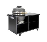 swe harcoal barbecue, smoker with side table & cover in Black swe lack