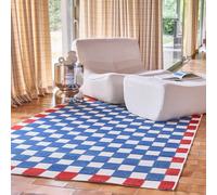 swe heckered indoor/outdoor rug blue & red | Size: 200 cm x 290 cm swe lue 200 cm x 290 cm