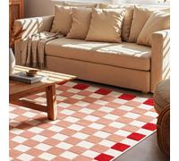 swe heckered indoor/outdoor rug pink & red | Size: 80 cm x 150 cm sweeek Red 80 cm x 150 cm