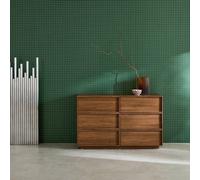 sweeek Chest of 6 drawers wood effect in Dark Brown sweeek Dark Brown