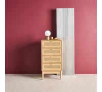Swe hest Of Drawers Wood And Cane 4 Drawers Natural 50X40X96 Cm - Judith