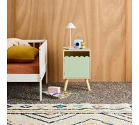 sweeek Children's bedside table, wood decor, 1 door in Green sweeek Green