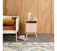 sweeek Children's bedside table, wood decor, 1 door in Pink sweeek Pink