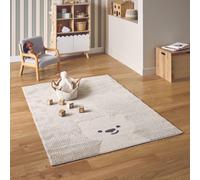 swe hildren's cream rug, little teddy bear print in Beige | Size: 80 cm x 150 cm swe eige 80 cm x 150 cm