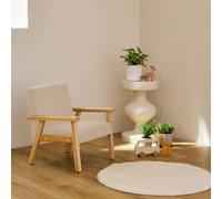swe hildren's scandi-style armchair, corduroy & rubberwood in Cream swe ream