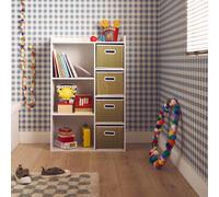 Swe hildren's Storage Unit With 4 Plant Fibre Baskets Camille Natural 129.5X62X96 Cm