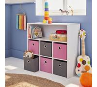 Sweeek - Children's Storage Unit With 6 Baskets Camille Pink 76.2X29.5X70 Cm