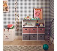Swe hildren's Storage Unit With 6 Velvet Baskets Camille Pink 129.5X76.2X70 Cm