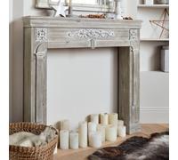 Swe ecorative Fireplace Surround Romance Limed Wood 104X17X100 Cm