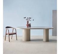 sweeek dining table with rubberwood structure, seats 8 in Light Grey sweeek Light Grey