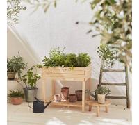 swe levated wooden planter in Brown swe rown