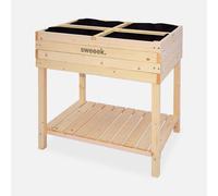 swe levated Wooden Planter in Light Brown sweeek Light Brown