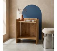 swe xotic acacia wood bedside table with 2 levels in Beige swe eige