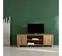 swe xotic Wood Effect Tv Unit With 2 Reversible Doors 155cm in Brown swe rown